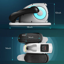 Load image into Gallery viewer, Desk Elliptical Machine for Home Office, Electric Desk Elliptical Trainer with Display Monitor Quiet Compact Pedal Exerciser Gifts for Caring Parents