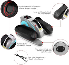 Load image into Gallery viewer, Desk Elliptical Machine for Home Office, Electric Desk Elliptical Trainer with Display Monitor Quiet Compact Pedal Exerciser Gifts for Caring Parents