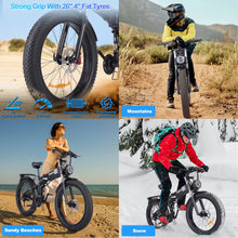 Load image into Gallery viewer, Dual Motor PEAK 3000W Electric Bike for Adults, 31mph 48V 23ah Electric Bicycle, 26" Fat Tire Mountain Bike UL2849