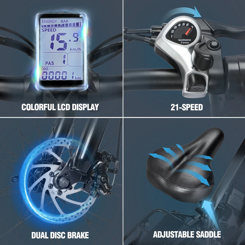 Dual Motor PEAK 3000W Electric Bike for Adults, 31mph 48V 23ah Electric Bicycle, 26" Fat Tire Mountain Bike UL2849