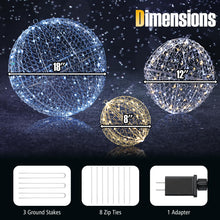 Load image into Gallery viewer, Tangkula 3 Pack Christmas LED Light Balls for Tree