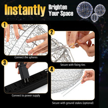 Load image into Gallery viewer, Tangkula 3 Pack Christmas LED Light Balls for Tree