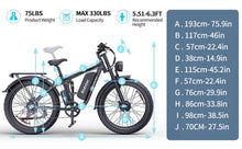 Load image into Gallery viewer, Dual Motor PEAK 3000W Electric Bike for Adults, 31mph 48V 23ah Electric Bicycle, 26" Fat Tire Mountain Bike UL2849