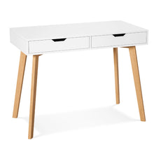 Load image into Gallery viewer, Homfa White Desk with Drawers, Study Work Desk Table for Home Office Writing