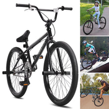 Load image into Gallery viewer, VEVOR BMX Bike, 24 - Inch Wheel Freestyle Bike, BMX Race Bike with 4 Pegs, Beginner - Level BMX to Advanced Riders, BMX Bicycles for Teen Adult Men Women, Durable Hi - Ten Steel Frame, Easy to Assemble