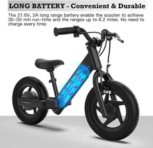 Load image into Gallery viewer, Hiboy BK1 Electric Bike for Kids Ages 3 - 5 Years, 24V 100W Electric Balance Bike 12 in Inflatable Tire Adjustable Seat, Electric Bicycle Gift for Kids