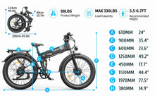 Load image into Gallery viewer, Dual Motor PEAK 3000W Electric Bike for Adults, 31mph 48V 23ah Electric Bicycle, 26" Fat Tire Mountain Bike UL2849