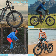 Load image into Gallery viewer, Dual Motor PEAK 3000W Electric Bike for Adults, 31mph 48V 23ah Electric Bicycle, 26" Fat Tire Mountain Bike UL2849