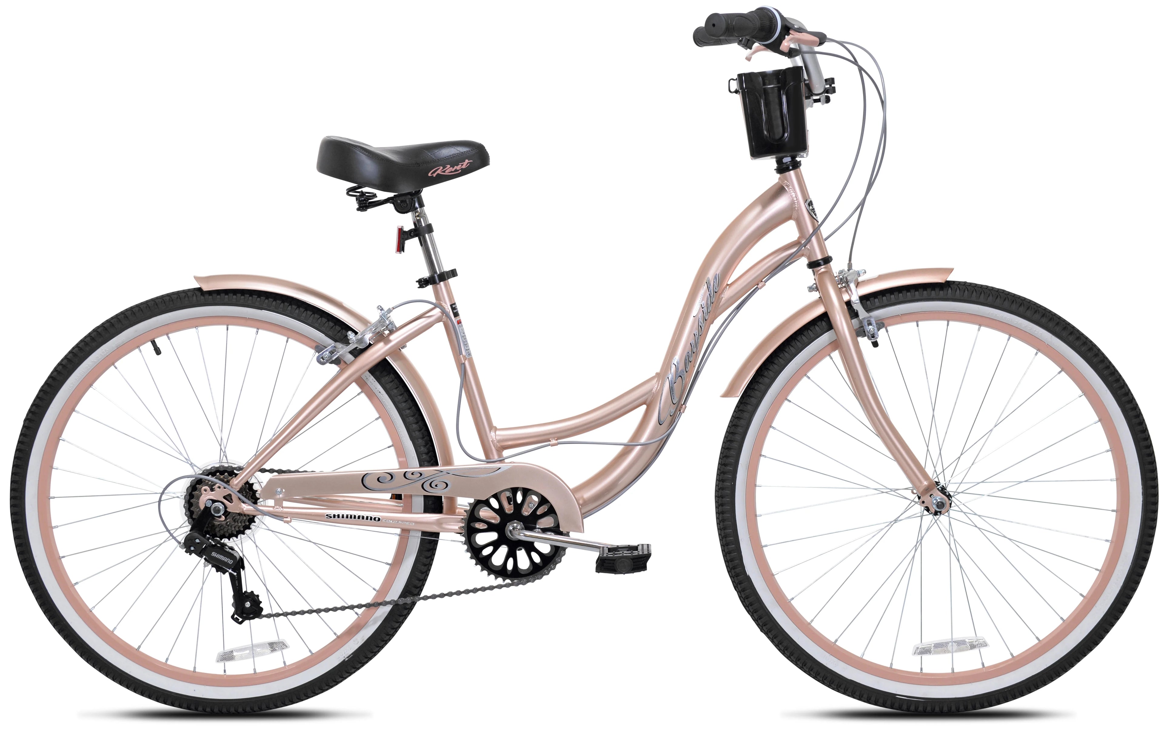 26 In. Bayside Women'S Cruiser Bike, Rosé Gold